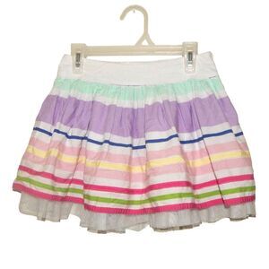CHILDREN'S PLACE girls 6x-7 vintage multicolor stripe adjustable waistband skirt